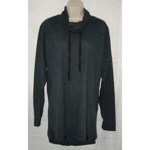 Mens Sz Large Striped Drawstring Neck Long Sleeve Tee Shirt ENTER THE VOID